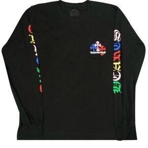 Chrome Hearts Black Long Sleeve with Multicolor Sleeve Graphics